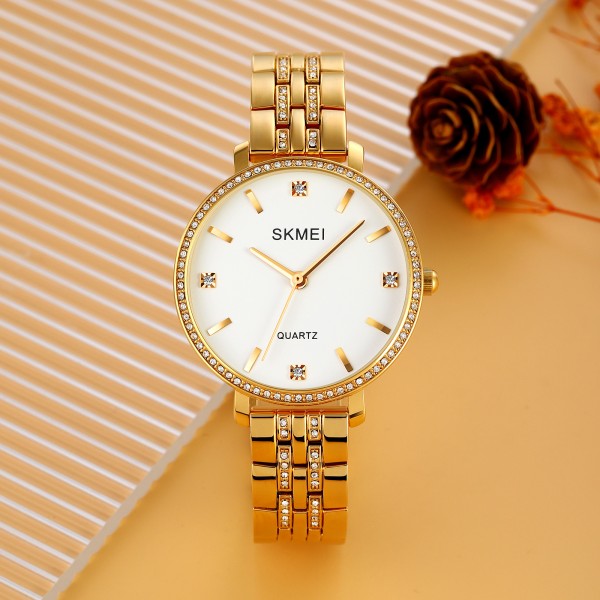 Годинник наручний Skmei 2006GDWT Gold-White
