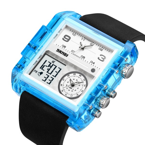 Годинник наручний Skmei 2020BU Blue-Transparent
