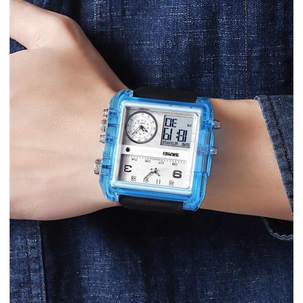 Годинник наручний Skmei 2020BU Blue-Transparent