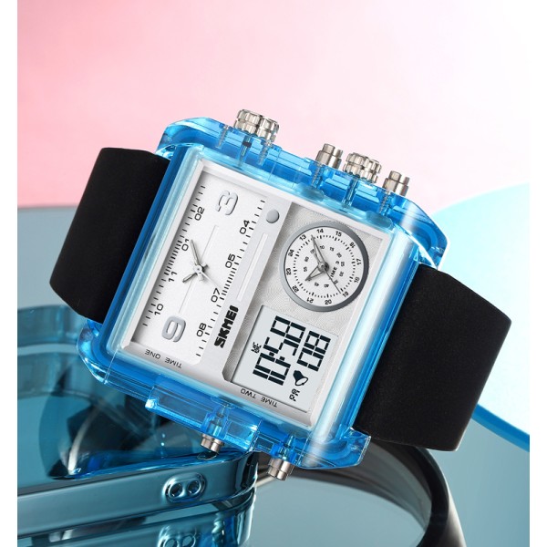 Годинник наручний Skmei 2020BU Blue-Transparent