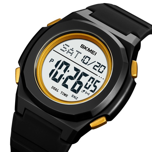 Годинник наручний Skmei 2023BKGD-WT Black-Gold White