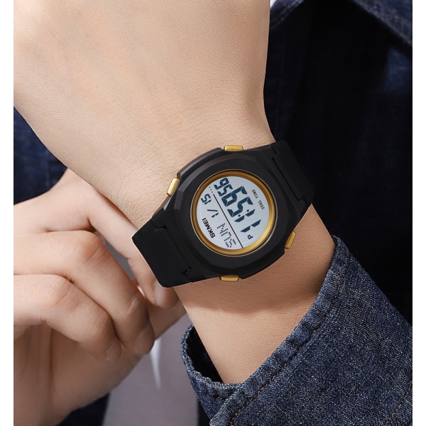 Годинник наручний Skmei 2023BKGD-WT Black-Gold White