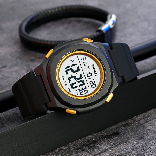 Годинник наручний Skmei 2023BKGD-WT Black-Gold White