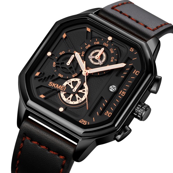 Годинник наручний Skmei 1963BKRG Black-Rose-Gold