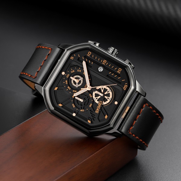 Годинник наручний Skmei 1963BKRG Black-Rose-Gold