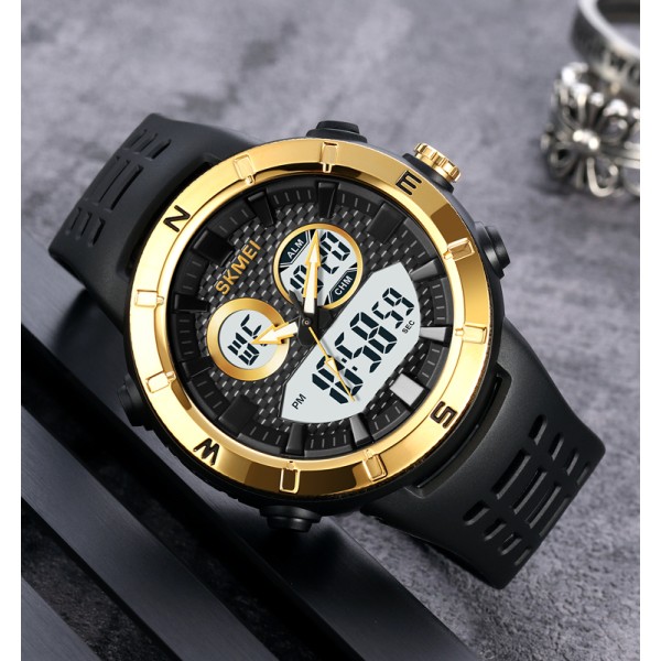 Годинник наручний Skmei 2014GDWT Gold-White