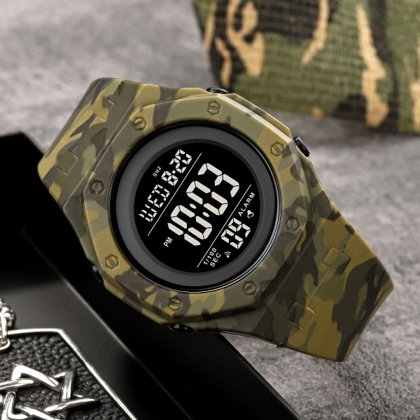 Годинник наручний Skmei 2048CMGN Army Green Camo
