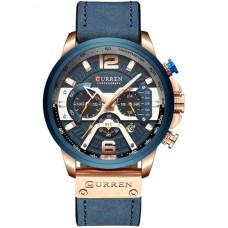 Годинник наручний Curren 8329 Blue-Gold
