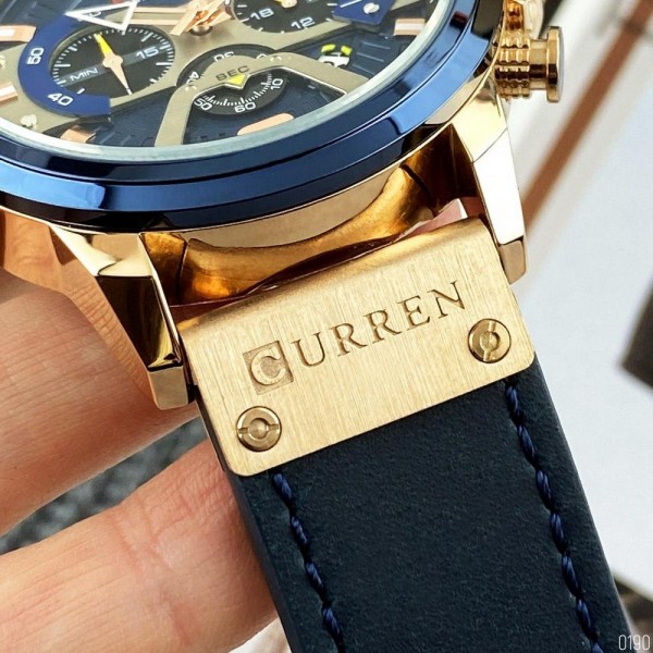 Годинник наручний Curren 8329 Blue-Gold