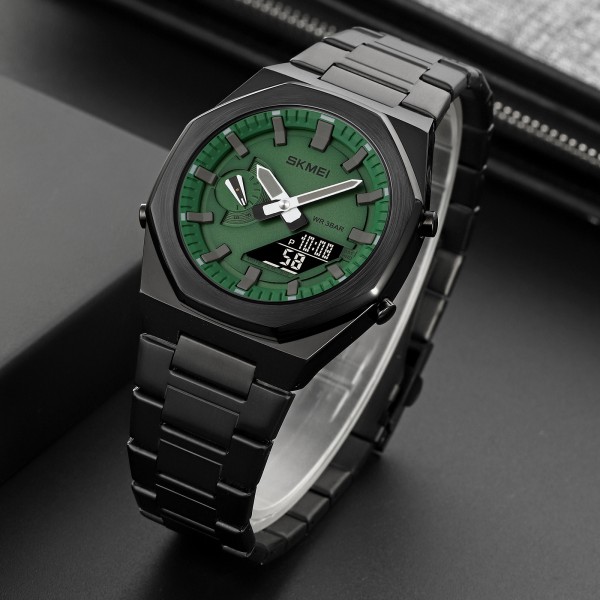 Годинник наручний Skmei 1816BKGNBK Black Green-Black