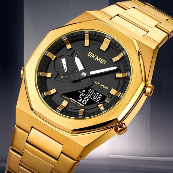Годинник наручний Skmei 1816GDWT Gold-White