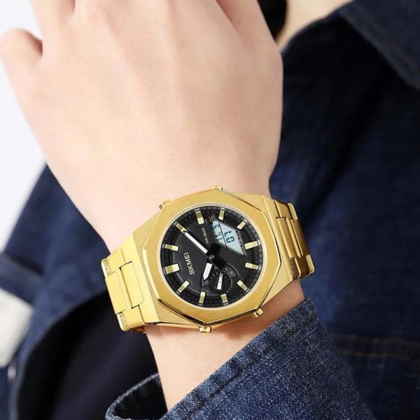 Годинник наручний Skmei 1816GDWT Gold-White