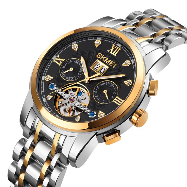 Годинник наручний Skmei M029TGDBK Gold-Silver-Black