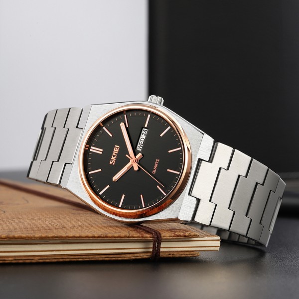 Годинник наручний Skmei 9288SIRGBK Silver-Rose Gold-Black