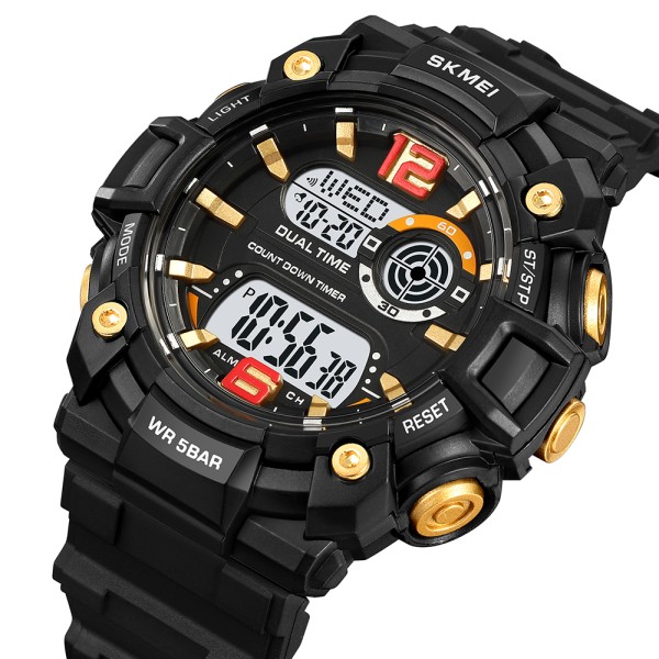 Годинник наручний Skmei 2018GDWT Gold-White