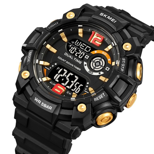 Годинник наручний Skmei 2018GDBK Gold-Black
