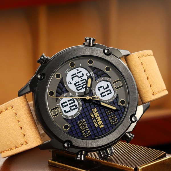 Годинник наручний Skmei 1975LLTBNWT Light Brown-White Leather.
