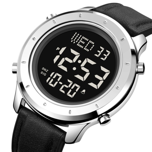 Годинник наручний Skmei 1864LSIBK Silver-Black Leather