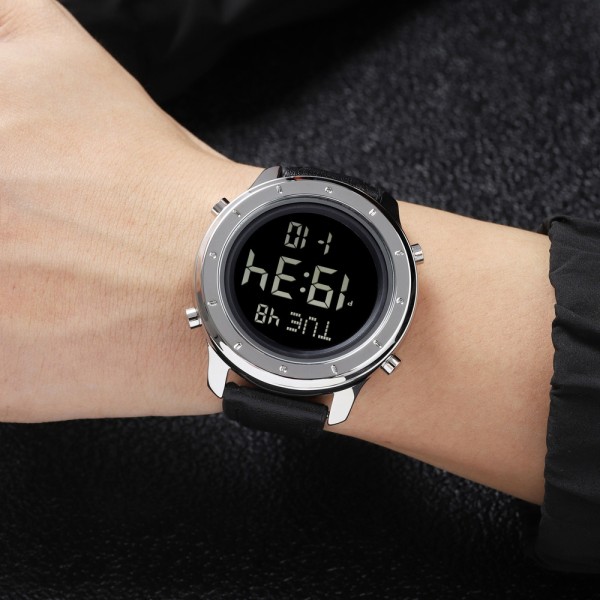 Годинник наручний Skmei 1864LSIBK Silver-Black Leather