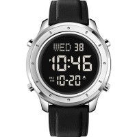 Часы наручные Skmei 1864LSIBK Silver-Black Leather