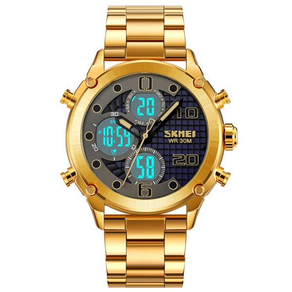 Skmei 1975SGDWT Gold-White Steel