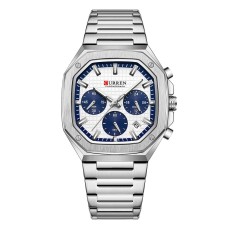Годинник наручний Curren 8459 Silver-White