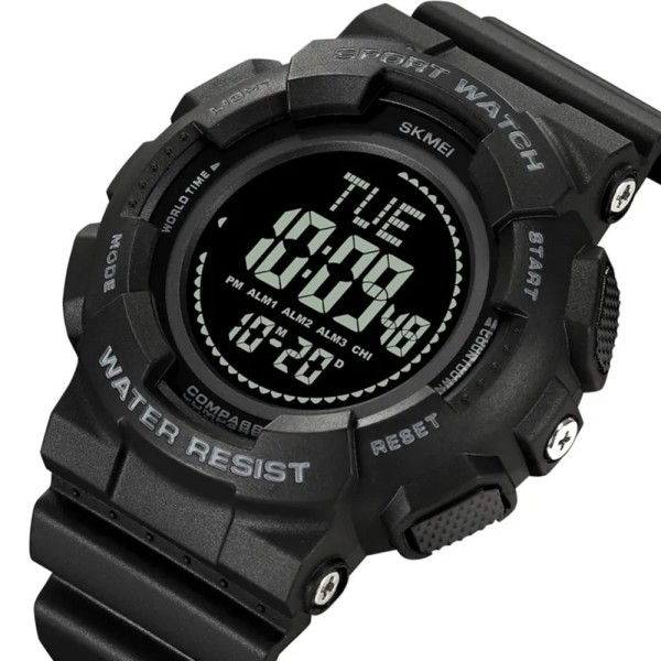Годинник наручний Skmei 2077BK Black+Compass