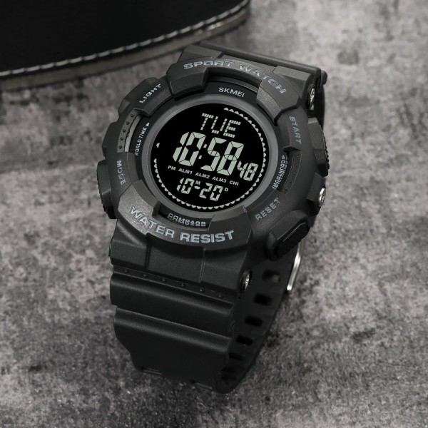 Годинник наручний Skmei 2077BK Black+Compass