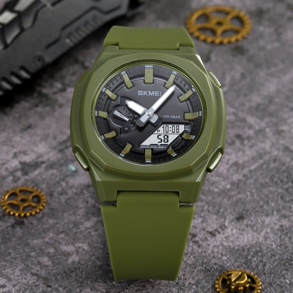 Годинник наручний Skmei 2091AGWT Army Green White