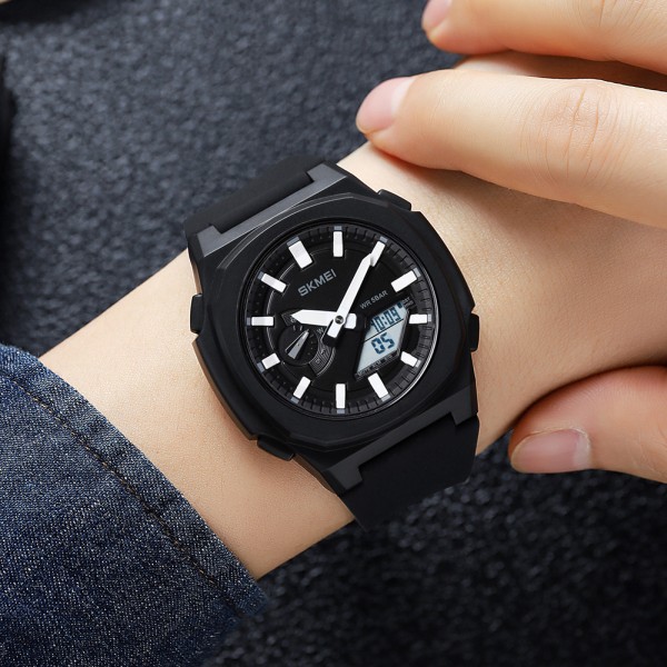 Годинник наручний Skmei 2091BKWTWT Black-White White