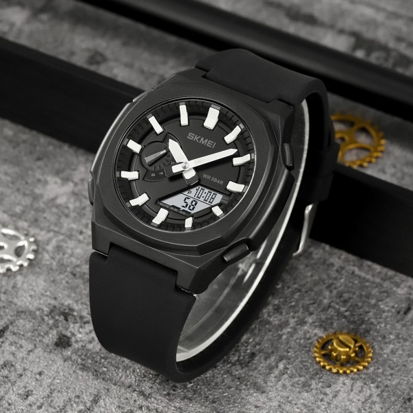 Годинник наручний Skmei 2091BKWTWT Black-White White