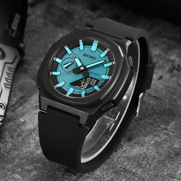 Годинник наручний Skmei 2091BKLTBUBK Black-Blue Black
