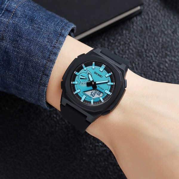 Годинник наручний Skmei 2091BKLTBUWT Blask-Lignt Blue-White