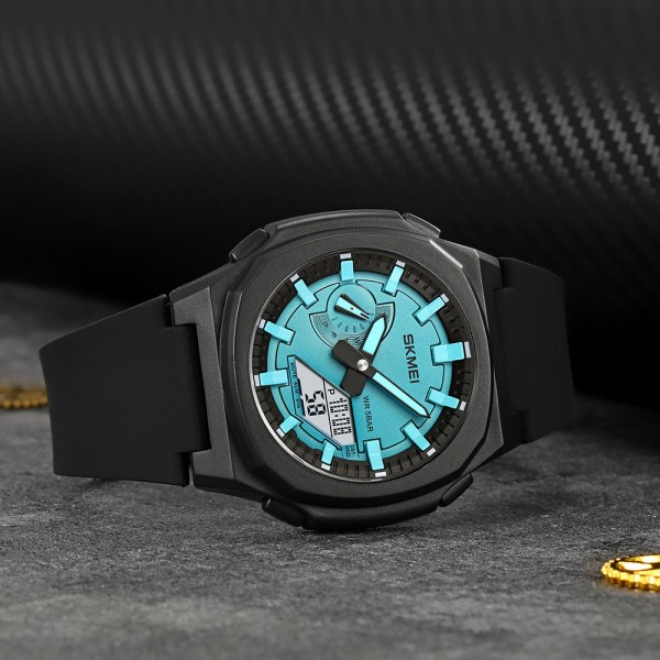 Годинник наручний Skmei 2091BKLTBUWT Blask-Lignt Blue-White