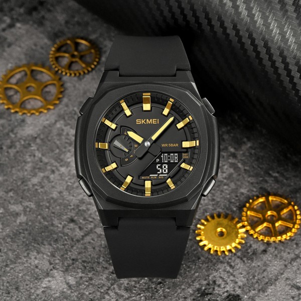 Годинник наручний Skmei 2091BKGDBK Black-Gold-Black