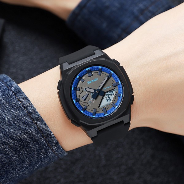 Годинник наручний Skmei 2091BKBUWT Black-Blue-White