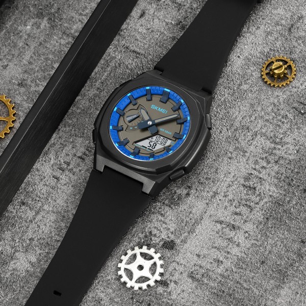 Годинник наручний Skmei 2091BKBUWT Black-Blue-White