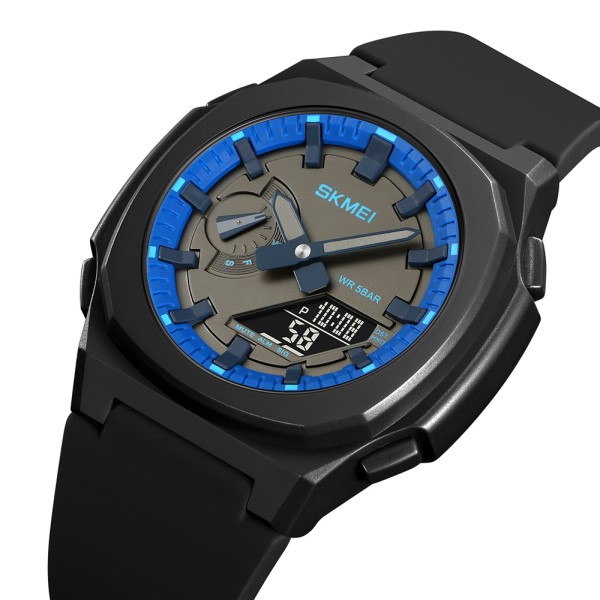 Годинник наручний Skmei 2091BKBUBK Black-Blue-Black