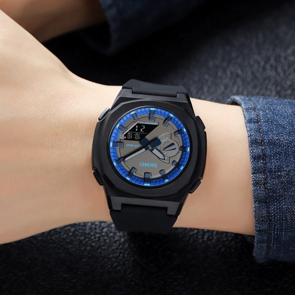 Годинник наручний Skmei 2091BKBUBK Black-Blue-Black