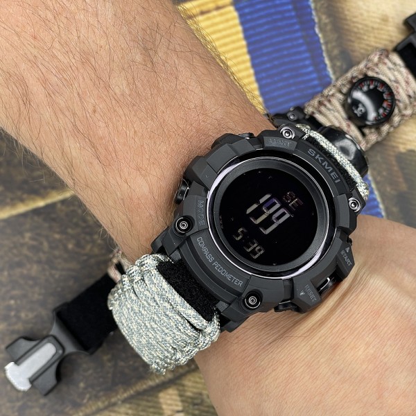 Годинник наручний Skmei 1356ACUPK ACU Tactic Compass