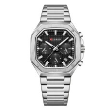 Годинник наручний Curren 8459 Silver-Black