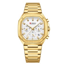 Годинник наручний Curren 8459 Gold-White