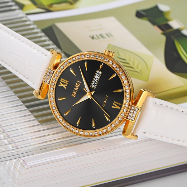 Годинник наручний Skmei 2090GDBKWT Gold Black-White