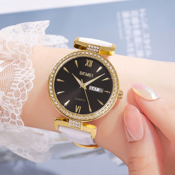 Годинник наручний Skmei 2090GDBKWT Gold Black-White