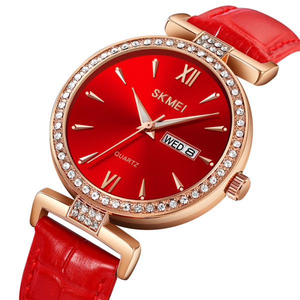 Годинник наручний Skmei 2090RGRD Rose Gold-Red