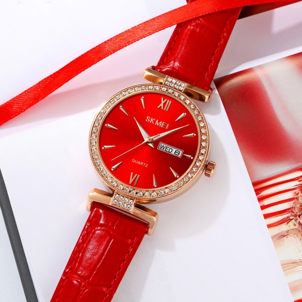 Годинник наручний Skmei 2090RGRD Rose Gold-Red