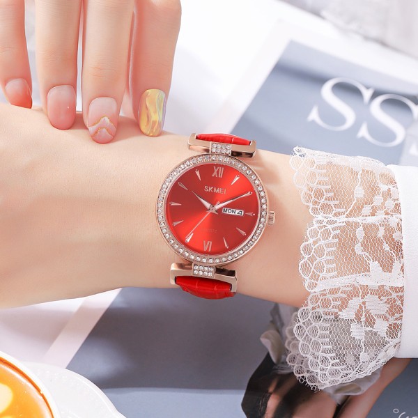 Годинник наручний Skmei 2090RGRD Rose Gold-Red