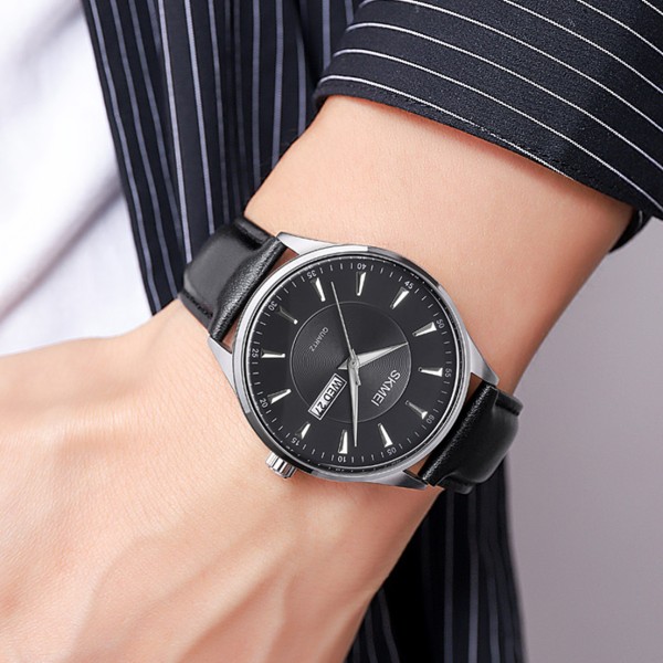 Годинник наручний Skmei 2075SIBK Silver-Black