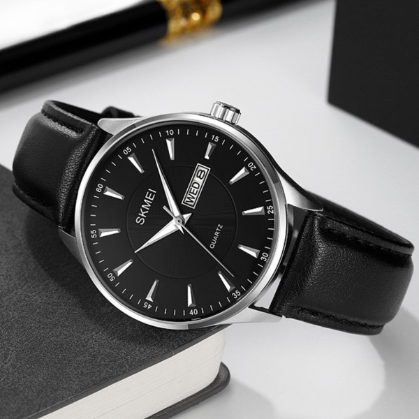 Годинник наручний Skmei 2075SIBK Silver-Black