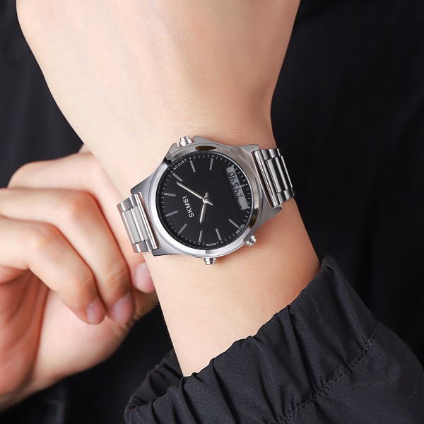 Годинник наручний Skmei 2120SIBK Silver-Black